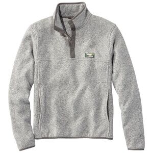 L.L. Bean Men's L.L.Bean Sweater Fleece Pullover; Large; Gray